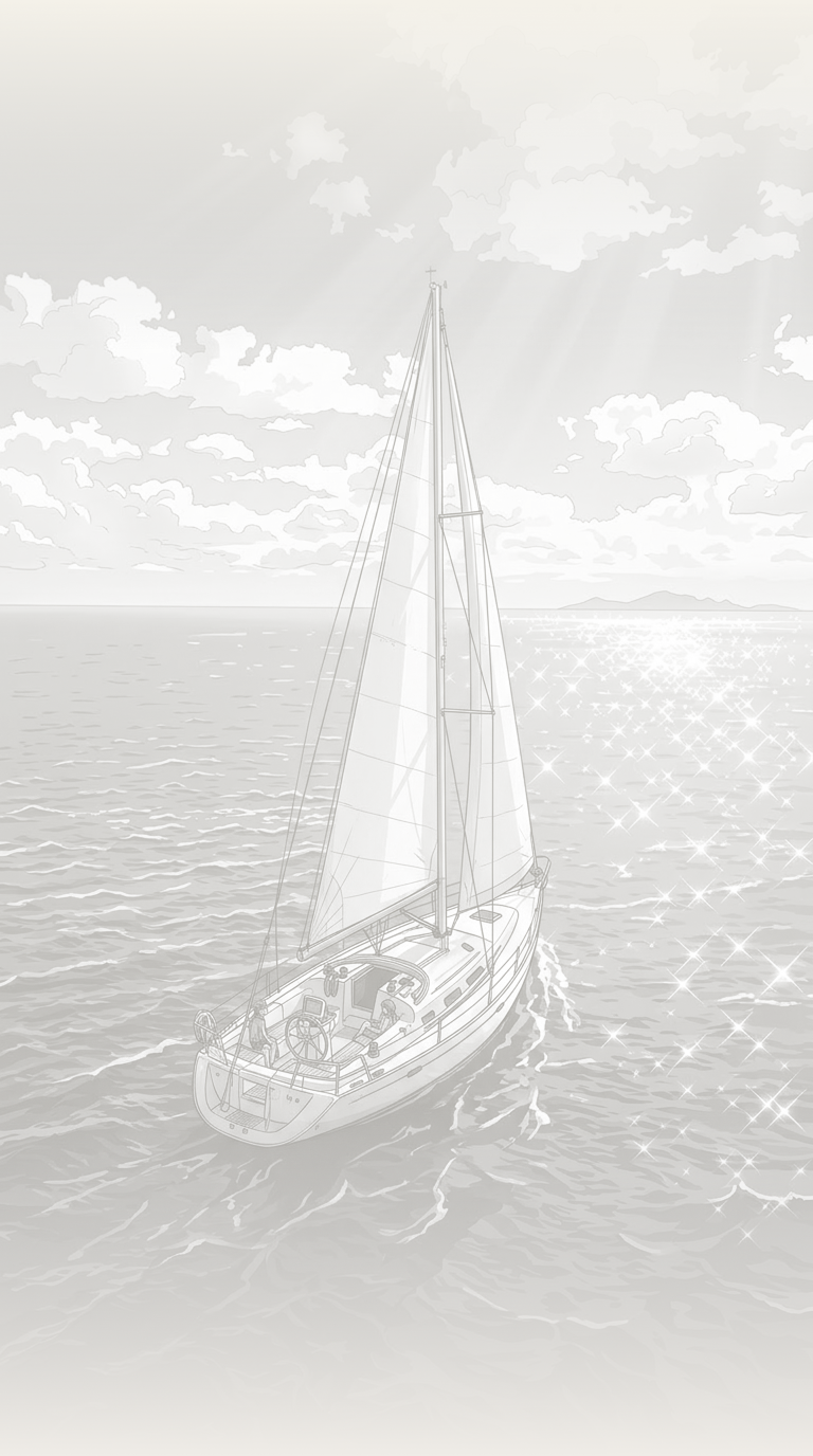 Barco no mar